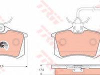 Placute frana GDB1415 TRW pentru Vw Eurovan Vw Transporter Vw Sharan Ford Galaxy Seat Alhambra Ford Mondeo