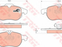 Placute frana GDB1613 TRW pentru Fiat Croma Opel Vectra Opel Signum