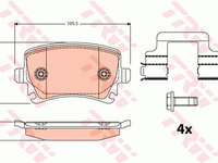 Placute frana GDB2083 TRW pentru Vw Rabbit 2005 2006 2007 2008