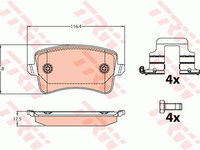 Placute frana GDB2107 TRW pentru Audi A5 Audi A4 Audi Q5