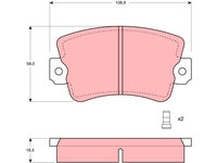 Placute frana GDB243 TRW pentru Renault 20 Renault 30 Renault Trafic