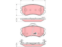 Placute frana GDB3386 TRW pentru Kia Sportage Hyundai Avante Hyundai Elantra