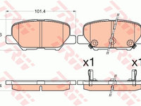 Placute frana GDB3583 TRW pentru Mitsubishi Asx Mitsubishi Rvr Mitsubishi Outlander Mitsubishi Phev Mazda 6 Mazda Atenza Peugeot 4008