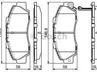 Placute frana HONDA ACCORD Mk VII (CG, CK) (1997 - 2003) Bosch 0 986 461 142