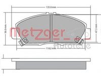 Placute frana HONDA ACCORD V CE CF METZGER 1170576