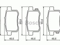 Placute frana HONDA ACCORD VIII combi BOSCH 0986494338