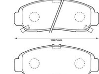 Placute frana Honda Civic 7 Hatchback (Eu, Ep, Ev), Civic 8 Limuzina (Fd, Fa), Fr-V (Be), Stream (Rn) SRLine parte montare : Punte fata