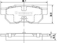 Placute frana HONDA CIVIC V cupe EJ NIPPARTS J3614002