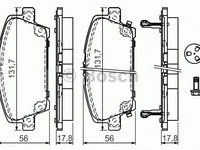 Placute frana HONDA CIVIC VIII Hatchback (FN, FK) (2005 - 2016) Bosch 0 986 494 136