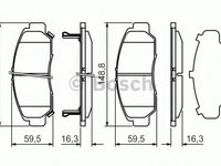 Placute frana HONDA CIVIC VIII limuzina (FD, FA) (2005 - 2016) Bosch 0 986 424 722