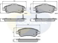 Placute frana HONDA CR-V IV (RE) (2012 - 2016) COMLINE CBP31705