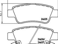 Placute frana HONDA CR-V IV RE HELLA 8DB355013591