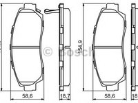 Placute frana HONDA CR-V Mk II (RD_) (2001 - 2006) Bosch 0 986 494 308