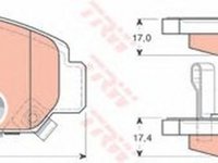 Placute frana HONDA FR-V BE TRW GDB3268