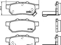 Placute frana HONDA JAZZ II (GD) (2002 - 2008) Textar 2173801