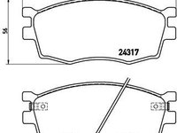 Placute frana Hyundai Accent 3 (Mc), I10 (Pa), I20 (Pb, Pbt), Kia Rio 2 (Jb) SRLine parte montare : Punte fata