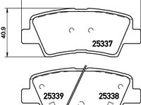 Placute frana HYUNDAI ACCENT IV limuzina (RB) (2010 - 2016) Textar 2533701