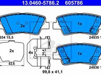 Placute frana HYUNDAI ACCENT IV limuzina RB SBS 1501223442