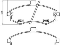 Placute frana Hyundai Coupe (Rd), Elantra (Xd), Matrix (Fc) SRLine parte montare : Punte fata