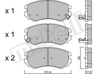 Placute frana HYUNDAI ELANTRA limuzina HD METELLI 2205030