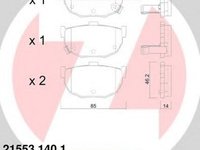 Placute frana HYUNDAI ELANTRA limuzina XD ZIMMERMANN 215531401