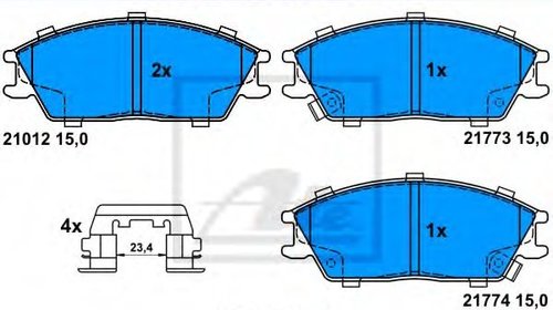 Placute frana HYUNDAI EXCEL II (LC) (1999 - 2