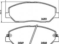 Placute frana HYUNDAI GRAND SANTA F TEXTAR 2435101