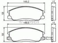 Placute frana HYUNDAI H-1 caroserie BOSCH 0986424729