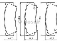 Placute frana HYUNDAI H-1 platou / sasiu (2000 - 2005) Bosch 0 986 494 230