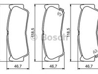 Placute frana HYUNDAI H-1 STAREX BOSCH 0986494230