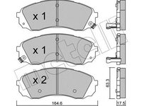 Placute frana HYUNDAI H-1 STAREX METELLI 2207850