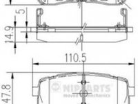 Placute frana HYUNDAI H-1 STAREX NIPPARTS N3610308