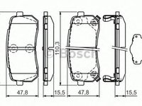 Placute frana HYUNDAI H-1 Travel TQ BOSCH 0986494327