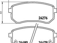 Placute frana HYUNDAI i10 IA HELLA 8DB355006581