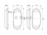 Placute frana HYUNDAI i10 (PA) (2007 - 2016) Bosch 0 986 494 064