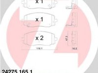 Placute frana HYUNDAI i20 PB PBT ZIMMERMANN 242751651