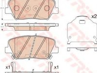 Placute frana HYUNDAI i30 cupe TRW GDB3549