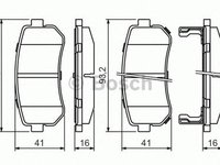 Placute frana HYUNDAI i30 CW FD BOSCH 0986494140