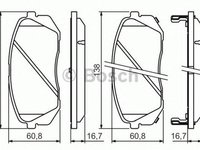 Placute frana HYUNDAI i40 CW VF BOSCH 0986494422