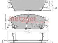 Placute frana HYUNDAI LANTRA I J-1 METZGER 1170224