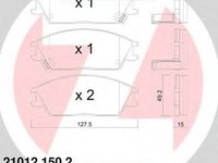 Placute frana HYUNDAI LANTRA I J-1 ZIMMERMANN 210121502