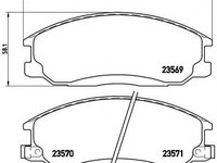 Placute frana HYUNDAI SANTA FÉ I (SM) (2000 - 2006) BREMBO P 30 013