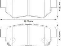 Placute frana HYUNDAI SONATA Mk III (EF) (1998 - 2005) JURID 572557J