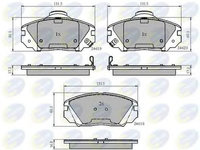 Placute frana HYUNDAI SONATA VI (YF) (2009 - 2016) COMLINE CBP31788