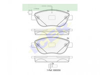 Placute frana ICER IE181440-203, Fata