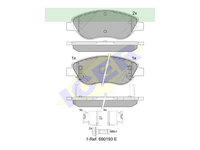 Placute frana ICER IE181445-208, Fata