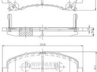 Placute frana ISUZU D-MAX platou sasiu NIPPARTS N3609011