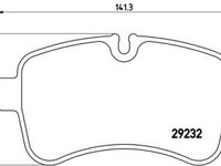 Placute frana Iveco Daily 4, Daily 5 Autobasculanta, Daily 5 Caroserie Inchisa/Combi, Daily 5 Platou / Sasiu, Daily 6 SRLine parte montare : Punte spate