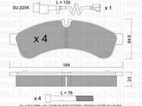 Placute frana IVECO DAILY III platou sasiu METELLI 2208510K