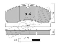 Placute frana IVECO DAILY III platou sasiu METELLI 2205780